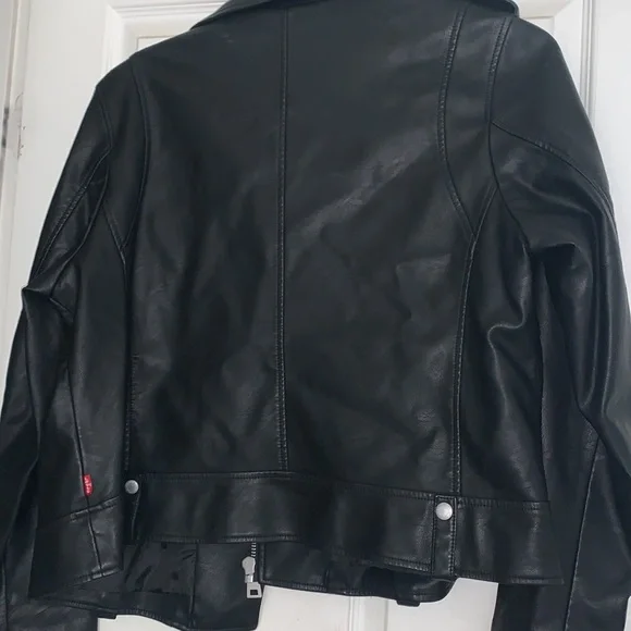 Black faux leather jacket - Picture 4 of 6